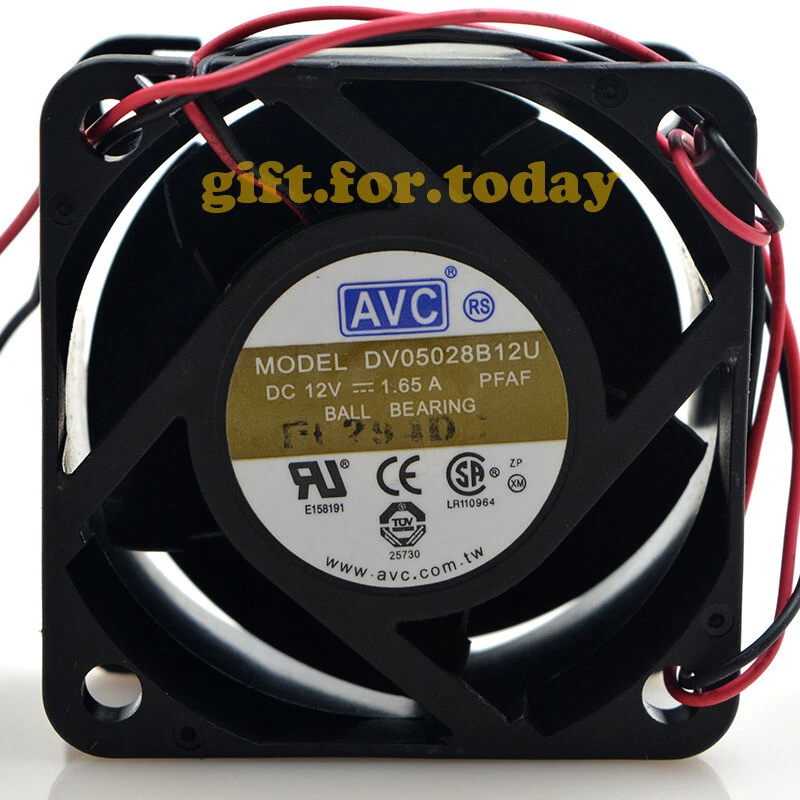 AVC Cooling Fan 5028 DV05028B12U 12V 1.65A 5cm 50×50×28mm - Image 4 of 4