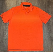 Nike Golf Tour Performance Dri-Fit Polo Shirt Men's size Large Orange Salmon