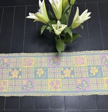 Table Runner 68” X 13” Pastel Colors W/flowers