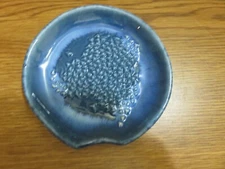 Simply Stoneware Garlic/Ginger Grater Blue 5" Round Ceramic Glossy