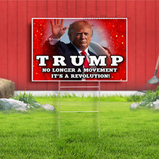 TRUMP REVOLUTION 18x24 Yard Sign Corrugated Plastic Bandit MAGA 2024