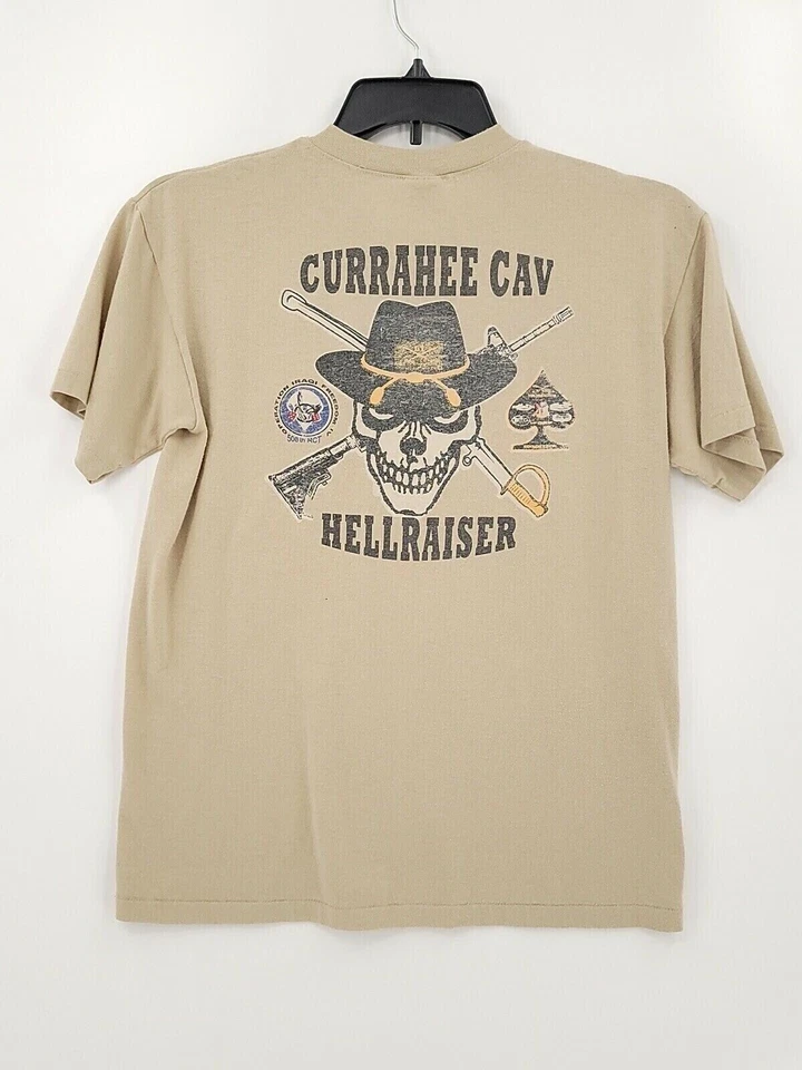 Camiseta deportiva Duke para hombre manga corta M beige gráfica Hellraiser imperfecta Foto 2 de 4