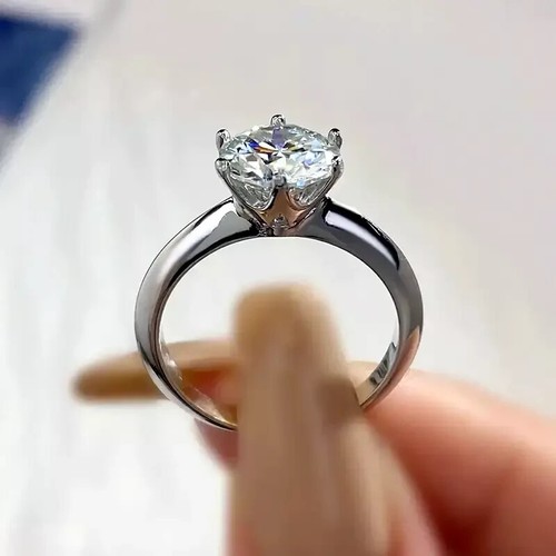 3,00 CT. ANELLO SOLITARIO ORO BIANCO 18 KT TIT 750 CON BRILLANTE, DIAMOND RING - 第 4/11 張圖片