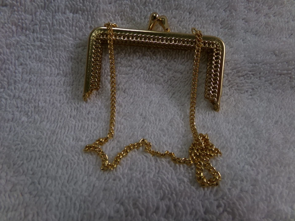 Cierre de broche de beso con marco de monedero de metal para reparación de monedero artesanías Foto 2 de 4