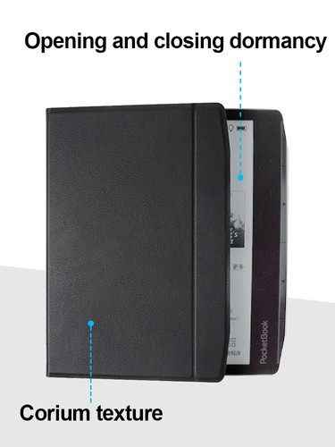 Oval Flip Case Gehäuse für Pocketbook 700 Era Schwarz eReader Klapphülle Cover - Bild 4 von 9