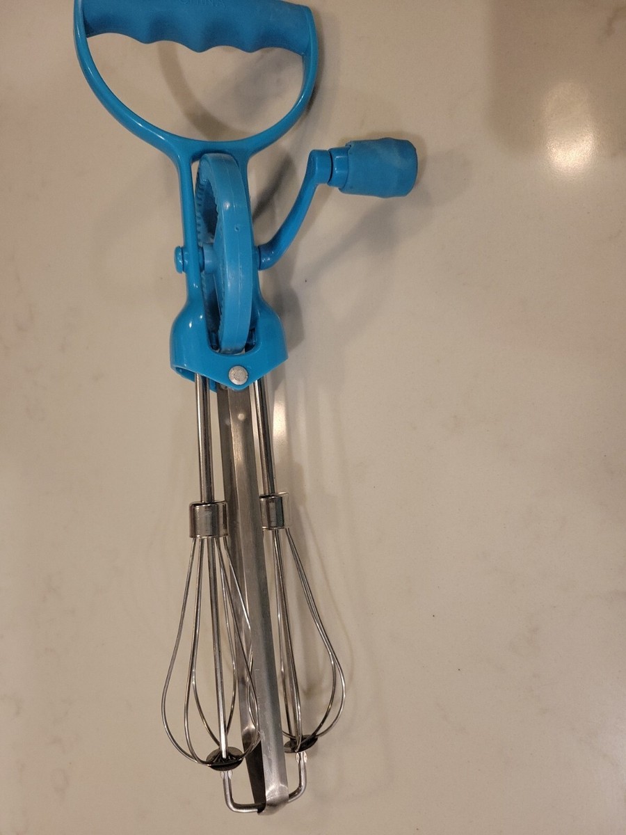 Retro Egg Beater ~ Hand Cranked ~ Teal Throwback ~ | eBay