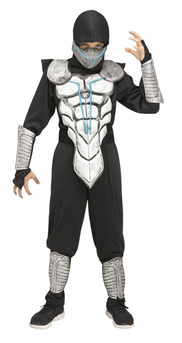 Lightning Ninja Black Silver Child Boys Costume NEW | eBay