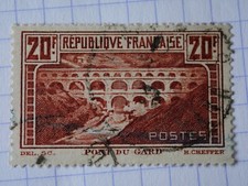 Pont du Gard - 1929/1931 - YT 262 - TIMBRE OBLITERE