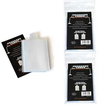 Soft Card Sleeves with Easy Pull Tab 200, 300, 400, 500 & 1000 Options |  eBay