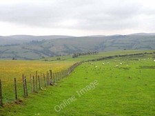 Photo 6x4 Fence and fields above Llanllwyd Welsh place-names predominate  c2010