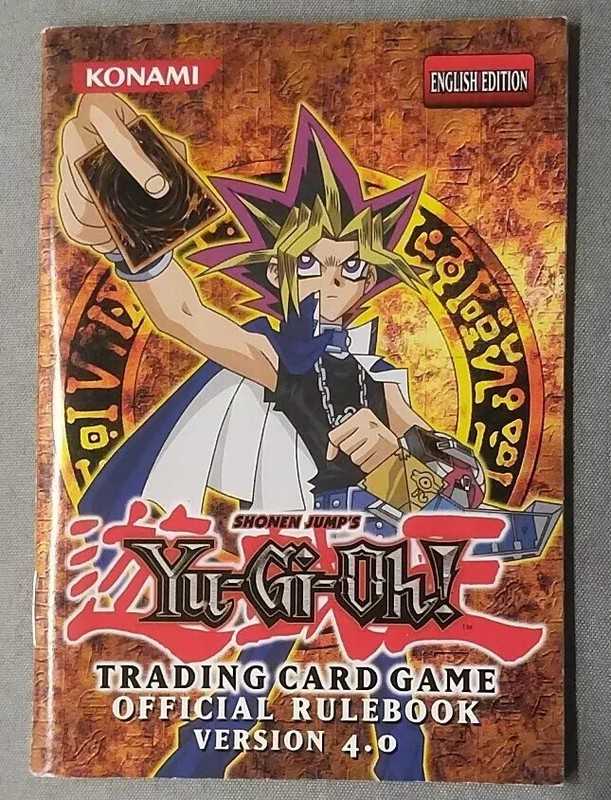 1996 Yu-Gi-Oh! Trading Card Game Official Rulebook Version 4.0 + Paper Playmat