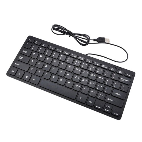 USB Slim silent mini PC keyboard for the Laptop Desktop 11.2x4.5x0.6" - Picture 5 of 7
