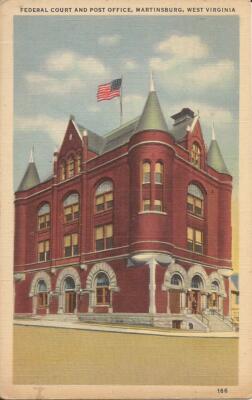 Martinsburg, WEST VIRGINIA - Federal Court & Post Office - 1943