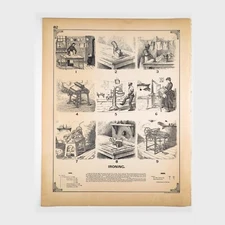 1892 Original Large 'Ironing' Invention Page Engraving (82)