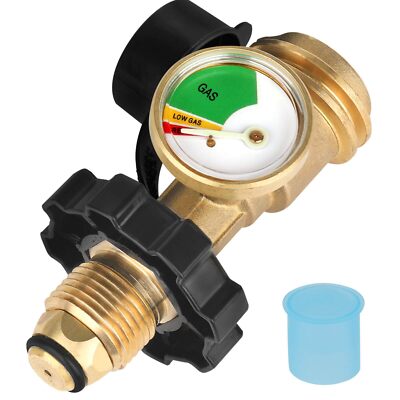 Aekops 100 lb Propane Tank Adapter Propane Gauge for 100 lb Propane Tank Univ...