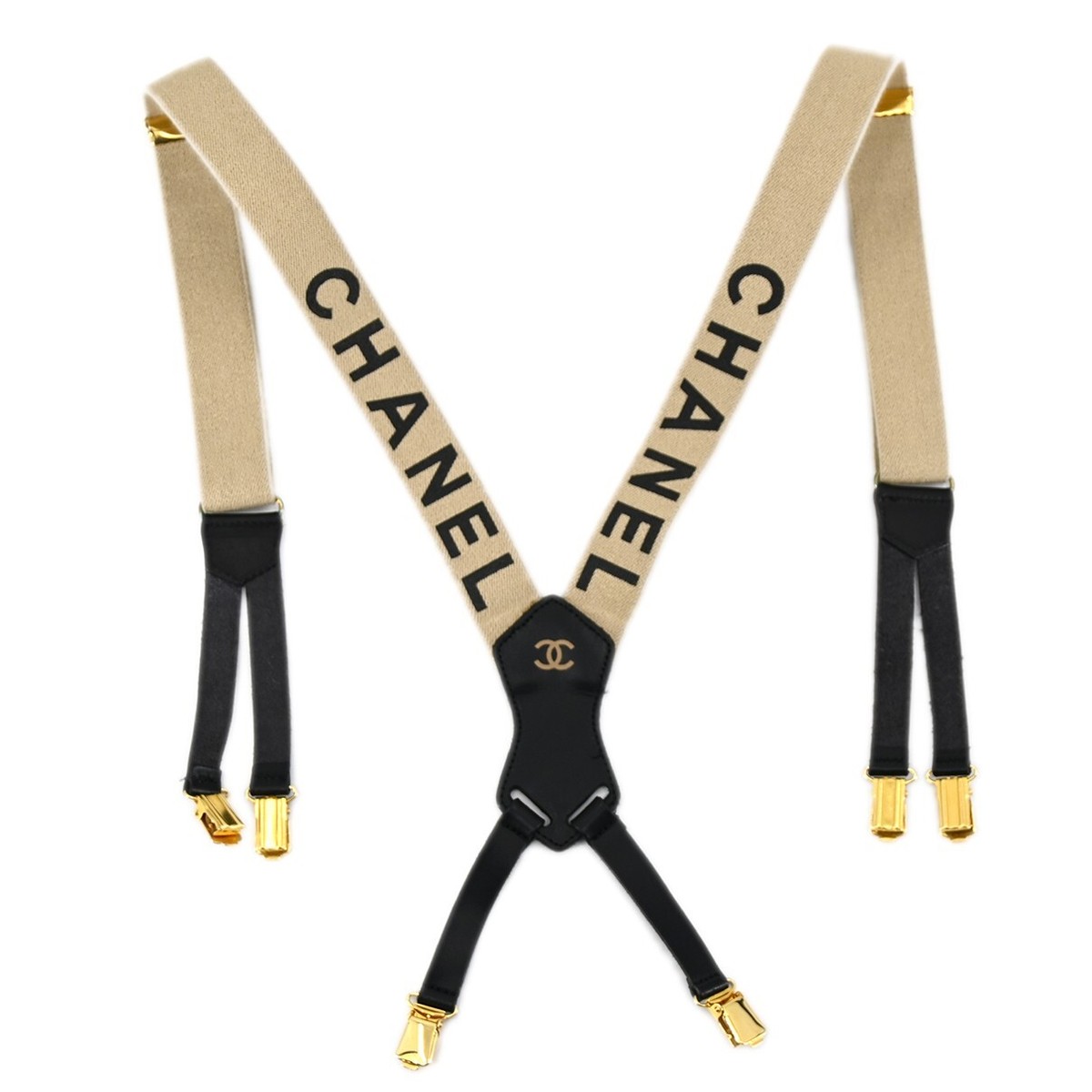Chanel Suspenders Beige Small Good 21 114180 | eBay Chanel Suspenders Beige Small Good 21 114180 | eBay