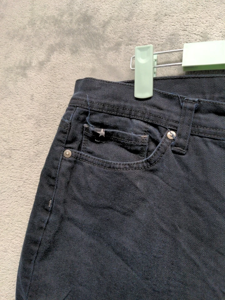 Jeanstar джинсы женщин W34 L31 середины подъема вырез ноги твердого черный темно стирка  - Изображение 3 из 4