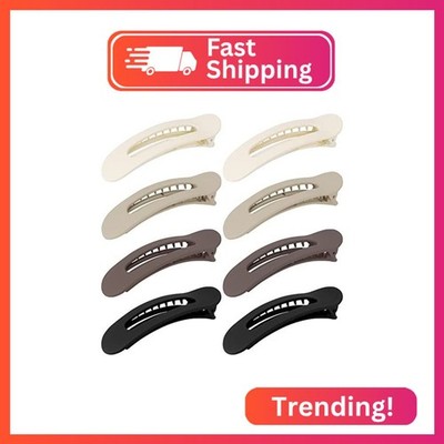 ACO-UINT 8 Pack Hair Accessories for Women - Flat Alligator Clips, Non-slip Hair