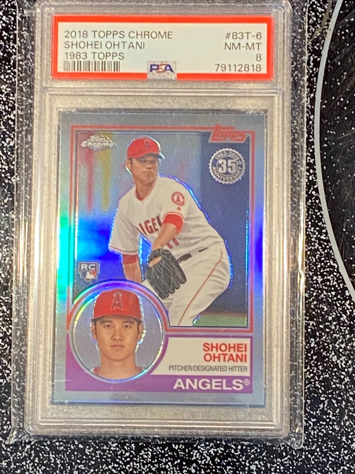 2018 Topps Chrome Shohei Ohtani 1983 Topps PSA 8 NM-MT ROOKIE CARD Insert #83T-6