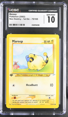 Mareep (1st Edition) graded CGC 10 for sale on eBay