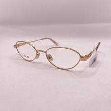 Dior Unisex DiorCannageO B3U Thin Metal Oval Eyeglasses CD50132U Rose Gold