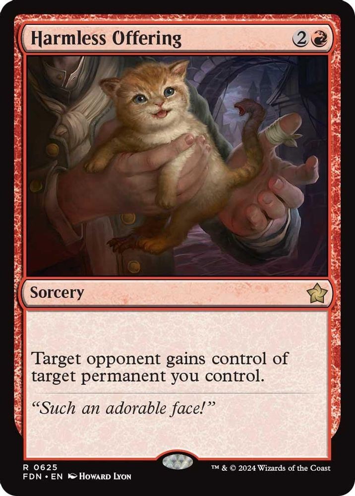 2024 Magic: The Gathering: Foundations - Harmless Offering (#625, R, Near Mint)
