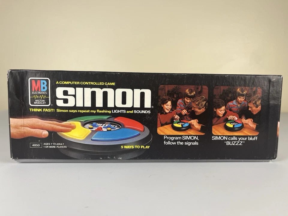 Juego de colección Milton Bradley Simon 1979 memoria electrónica habilidad juguete ¡funciona! Foto 3 de 4