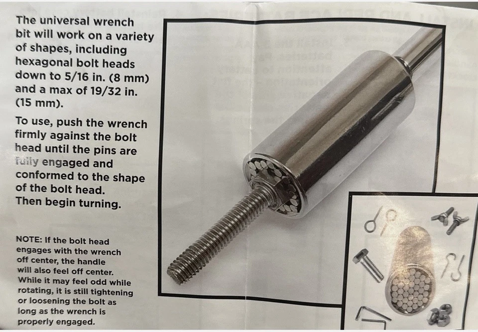 General Tools Lighted Battery Cordless Screwdriver & Universal Wrench Set NIB - Image 3 of 4