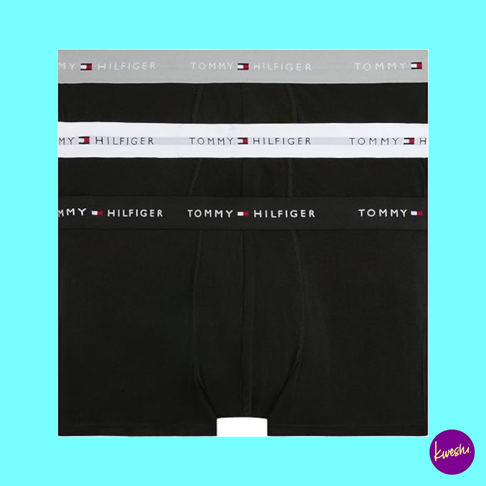 TOMMY HILFIGER Men's Trunks, Set of 3, Multicolour, UK S | EU 48 | US S