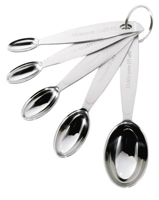 Cuisipro Stainless Steel Measuring Spoon Set Silver, Standard Standard, Silver 