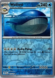 Wailord 041/159 Journey Together Reverse Holo Rare
