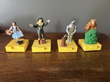Blockbuster Wizard Of Oz 4 Moveable Toys 1997 Dorothy Tin Man Scarecrow Lion