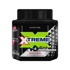 Xtreme Black Performance Hair Gel Real 48H Xtreme Control 8.81 Oz 250g 