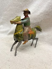 GUTHERMANN Windup Tin Toy Cowboy on Bucking Bronco  Germany