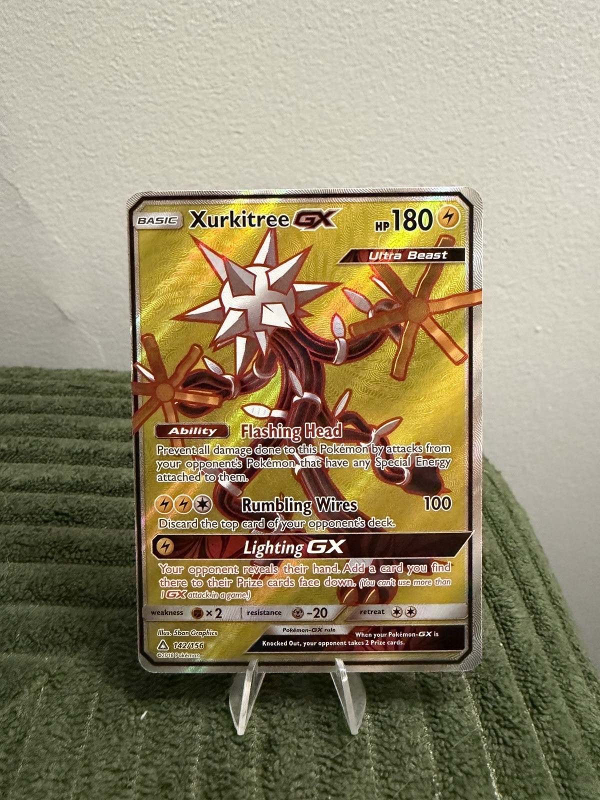 Pokémon Company Xurkitree GX Full Art Holo Ultra Rare Sm-Ultra Prism 142/156