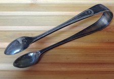Antique Victorian Silver Plated Sugar Tongs c.1895