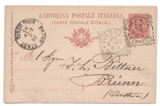 1895 FIRENZE FERROVIA Cartolina Postale per BRÜNN