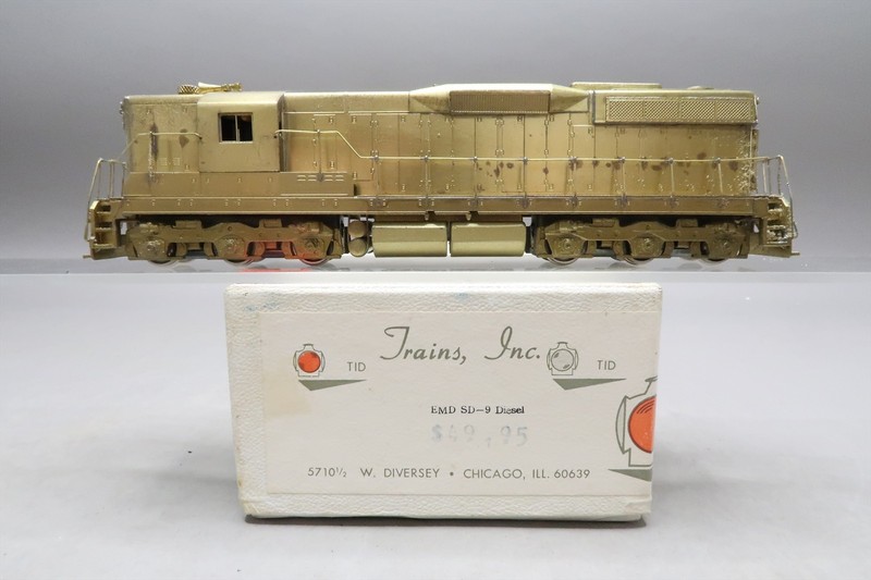 HO Brass Model - Trains Inc EMD SD9 DIESEL UNPAINTED FOAM DAMAGE