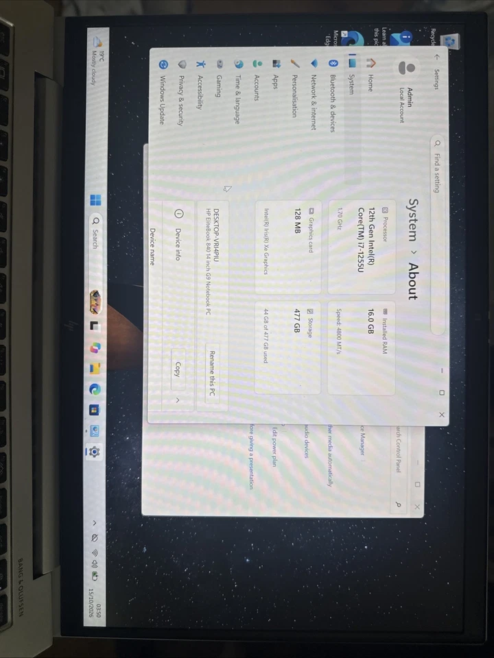 HP EliteBook 840 G9 · i7-1255U · 16GB · 512GB, photo 4 of 5