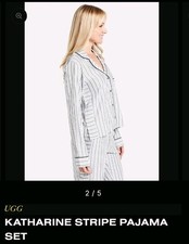 Image of UGG Katherine Striped Pj Pyjamas Loungewear Set Uk Large. New!!! Sold Out