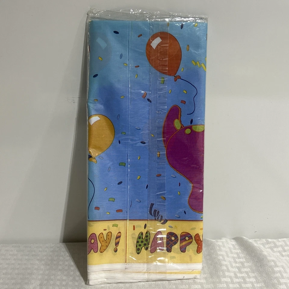 BARNEY BIRTHDAY PARTY Plastic Table Cover, 54” X 96”, Sealed, Vintage 1990’s NOS - Image 4 of 4