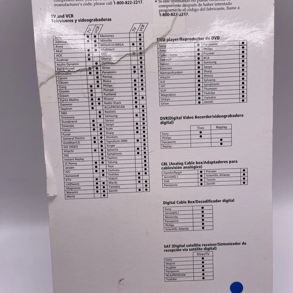 SONY Multi Brand Remote Controller RM-V202 Controls 4 Components (b) - Image 2 of 2