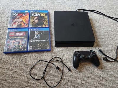 SONY PS4 SLIM 500GB CONSOLE CUH-2015A W/CONTROLLER & CABLES & GAMES Ships TODAY!