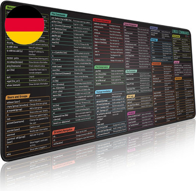 Linux Commands Line Mauspad - Befehlszeilen Erweitertes Großes Spickblatt-Mauspa