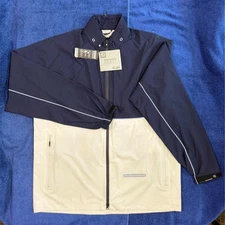 FOOTJOY DRYJOYS SELECT RAIN JACKET, MENS LARGE, NVY/WHT (T-527) NEW! MAKE OFFER!