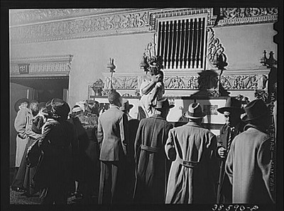 Photo:Chicago Illinois 1941 Negro Theater Art Exhibit Crowd FSA