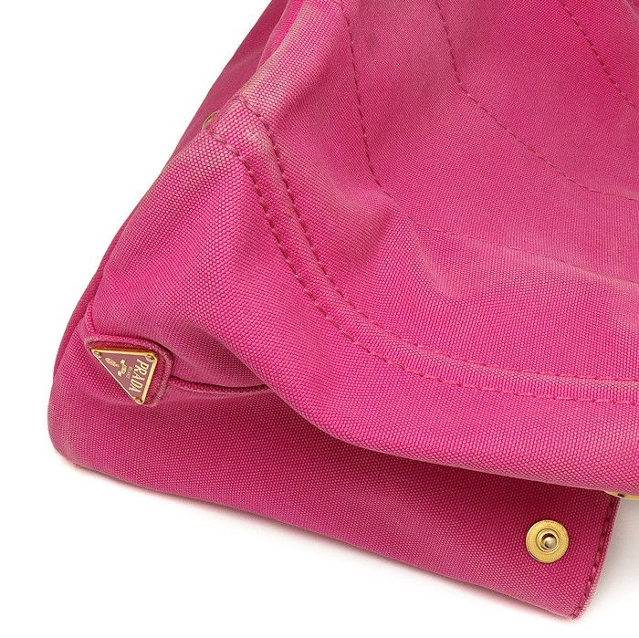 Prada Canapa Denim Tote Bag BN1877 Pink PRADA from japan thumbnail 3