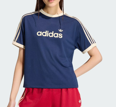 adidas Originals Linear Mesh Tee Women's Lifestyle Casual Top Asiafit NWT KS9841