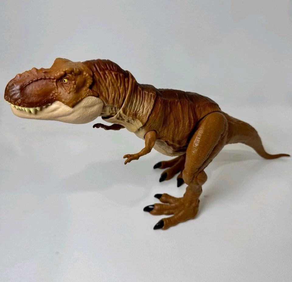 "Figura de acción de dinosaurio Jurásico World Tyrannosaurus Rex T-Rex 20"" rugido marrón" Foto 2 de 2