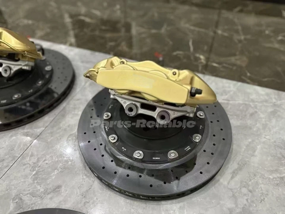 Juego de 8 rotores de pinza de freno delanteros traseros de cerámica de carbono para BMW M5 M6 2012-2019 Foto 3 de 4